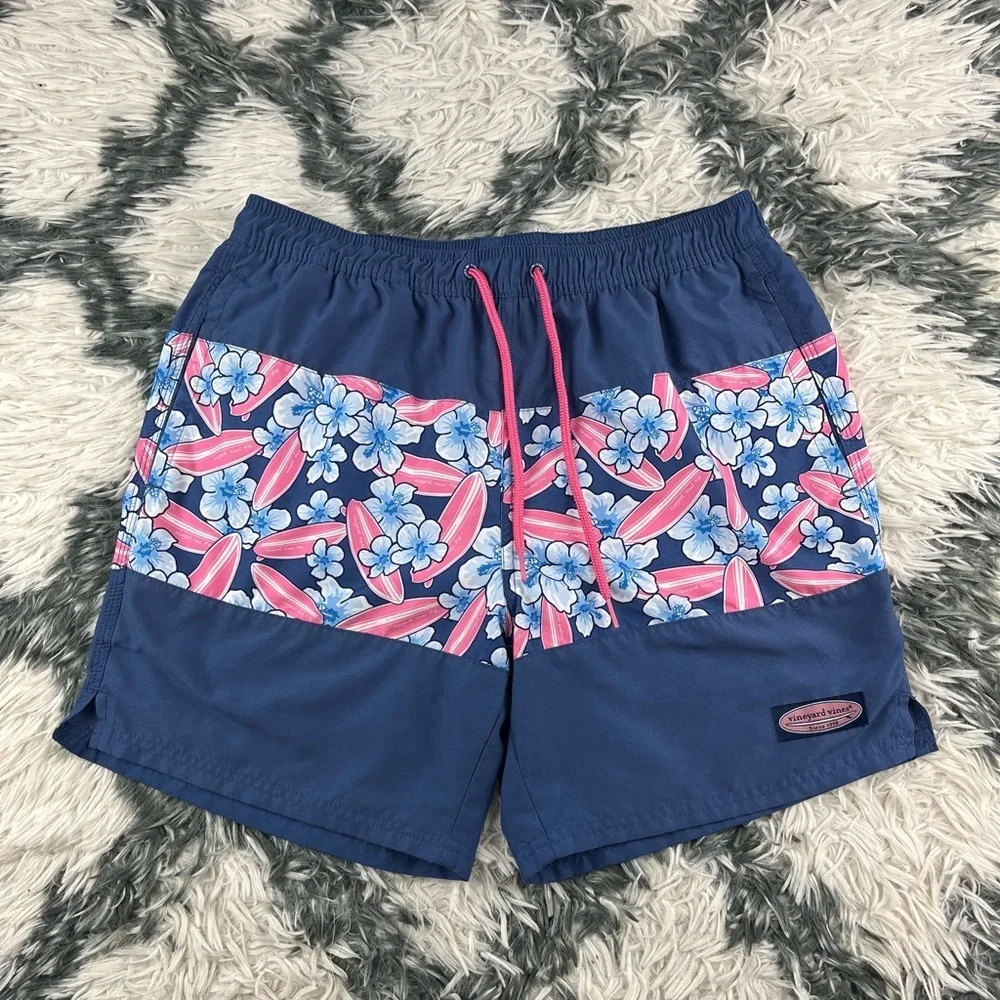 Vineyard Vines Men's Pierced Surfboard Chappy Swim Trunks Sz Small Style 1M0630